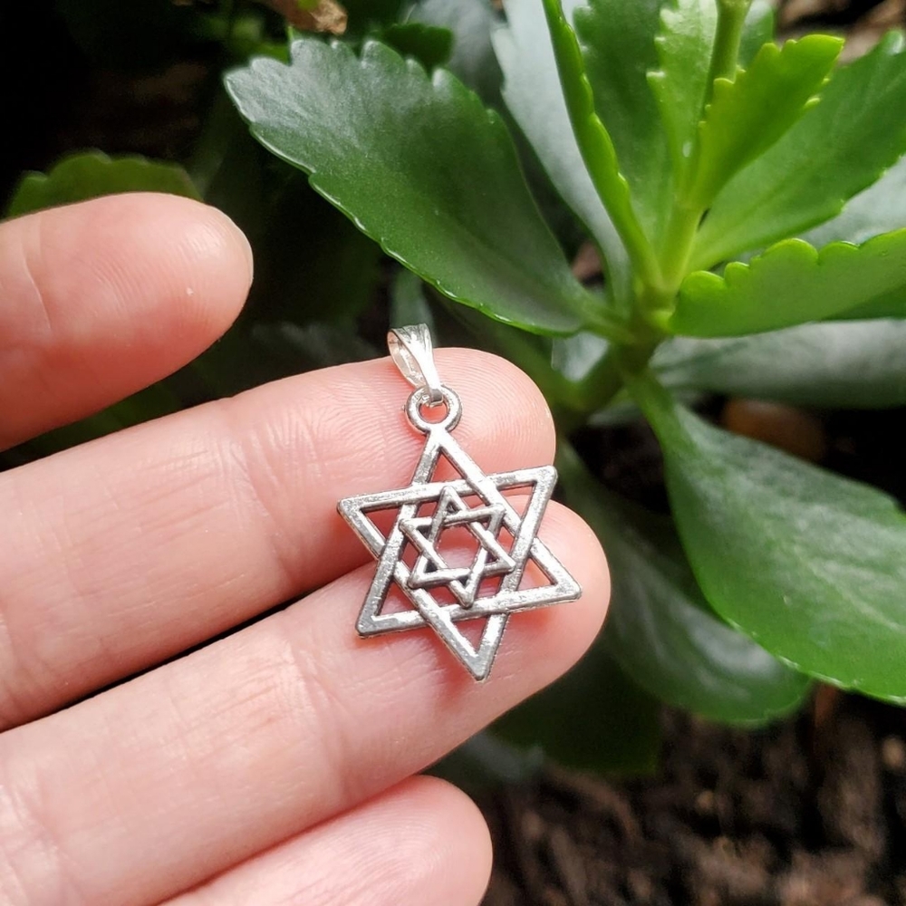 New Silver Star of David Charm